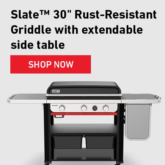 image of the Slate™ 30in Rust-Resistant Griddle with extendable side table