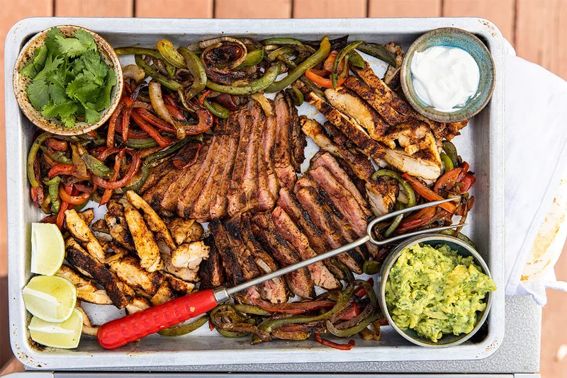 image of the Griddled Steak and Chicken Fajitas