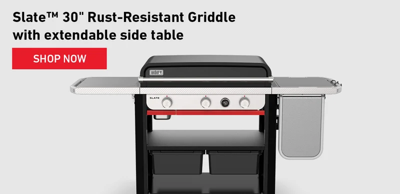 image of the Slate™ 30in Rust-Resistant Griddle with extendable side table