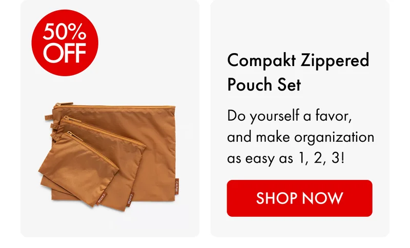Compakt Zippered Pouch Set