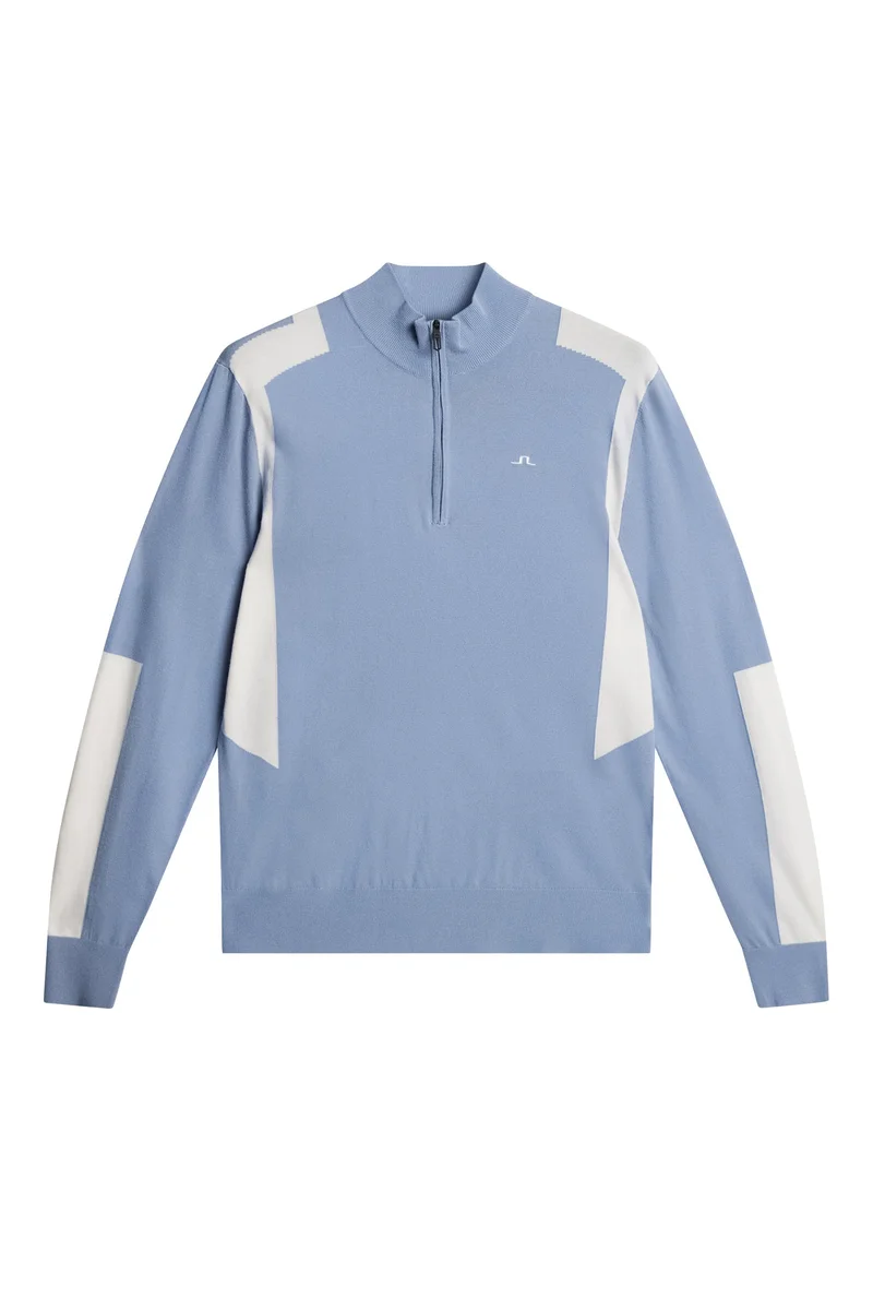 Image of Kendrick Knitted Zip Sweater / Rain Washed