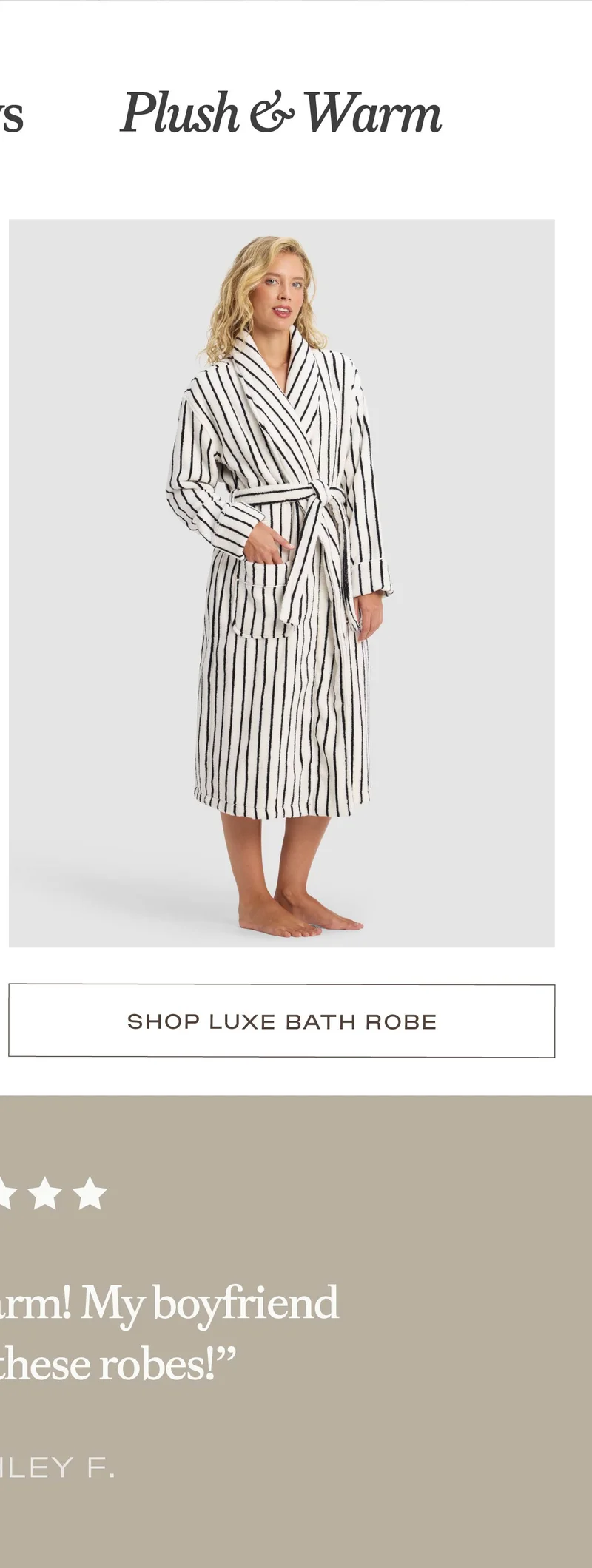 Plush & Warm - Shop Luxe Bath Robe