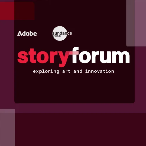 StoryForum graphic, with text that reads: "exploring art and innovation."