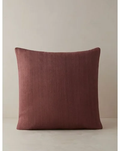 Grounded in Love Silk Pillow by James Perkins - Red Clay