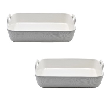 Temp-tations Woodland Set of (2) 9"x13" Baker w/ Upswept Handles