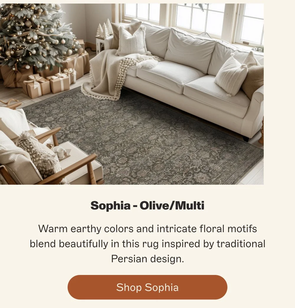 Sophia - Olive/Multi Warm earthy colors and intricate floral motifs blend beautifully in this rug...