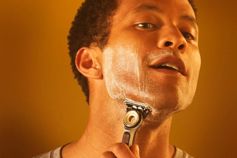 Heated razor in use