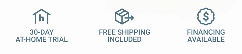 30-day at-home trial. Free shipping included. Financing available.
