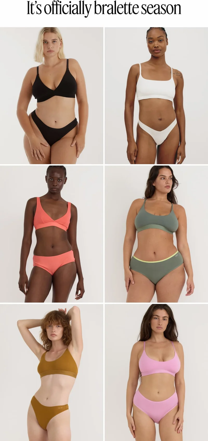 It's officially bralette season