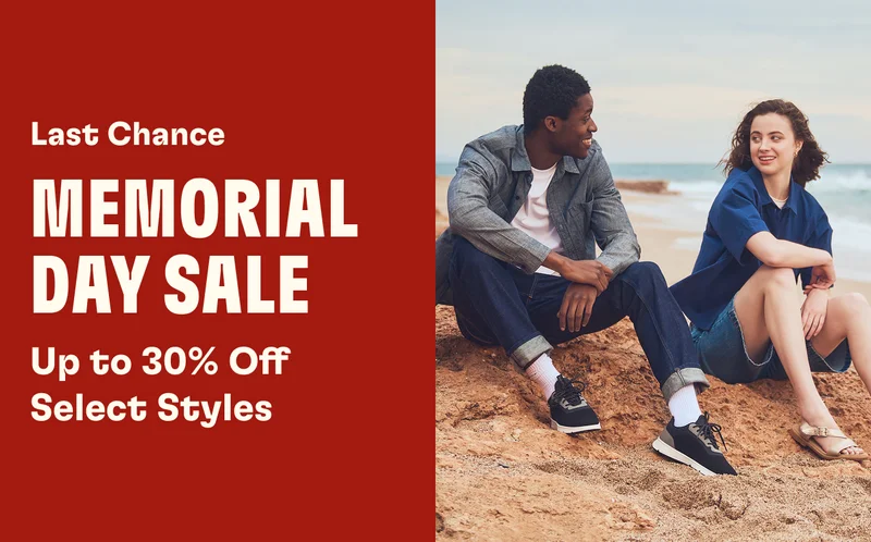 Last Chance Memorial Day Sale. Up to 30% Off Select Styles.