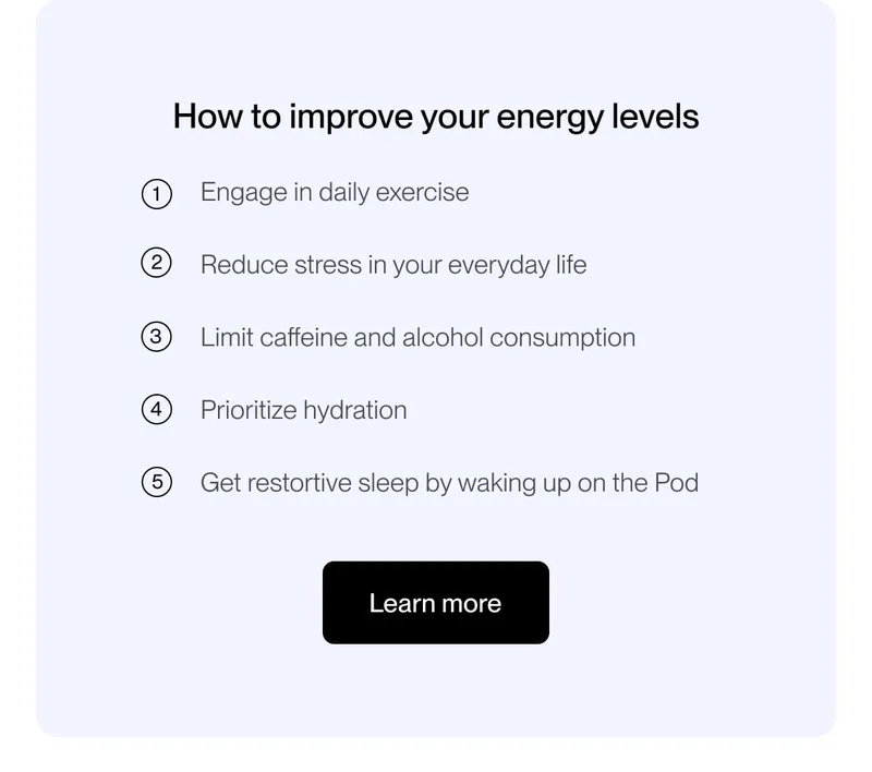 How to improve your energy levels
