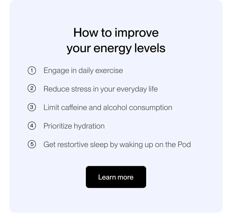 How to improve your energy levels