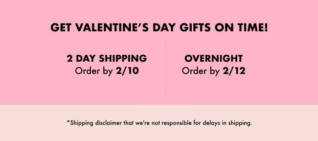 Valentine's Day Shipping Deadlines