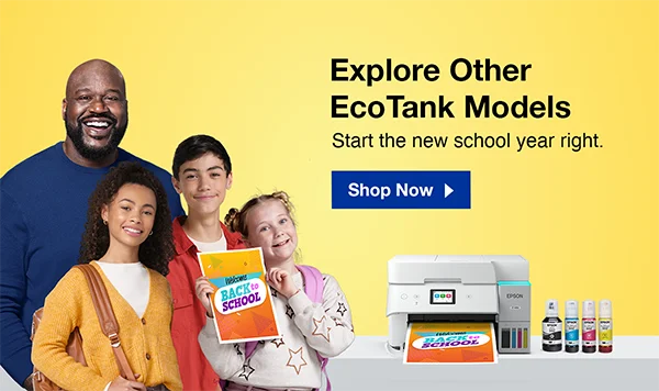 Goodbye Cartridges. Hello Savings. | Epson EcoTank®. The World's #1 Selling Supertank Printer. | Shop Now