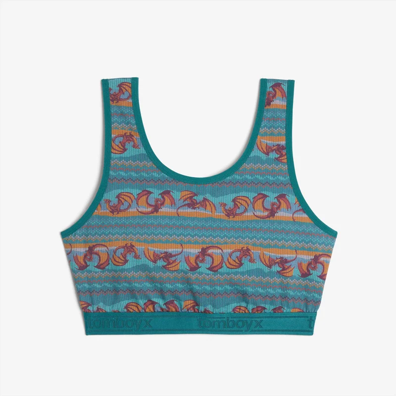 Image of Essentials Soft Bra - Dragon Fairisle