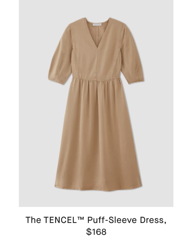 [Image]The TENCEL™ Puff-Sleeve Dress,
$168