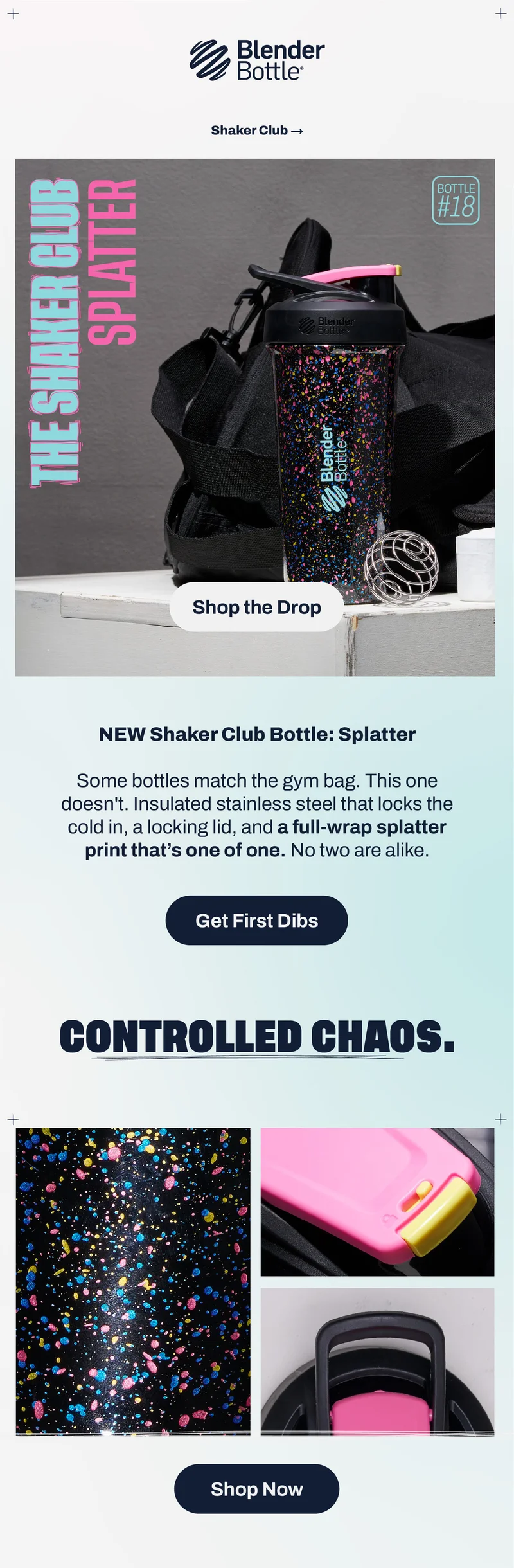 Shop the special-edition BlenderBottle - "Splatter"