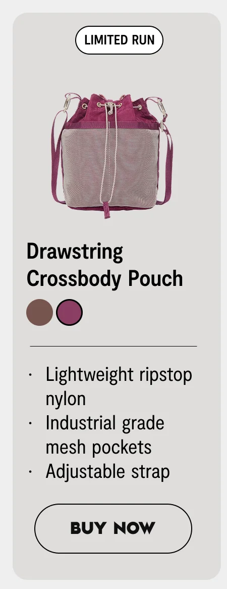 Drawstring Crossbody Pouch