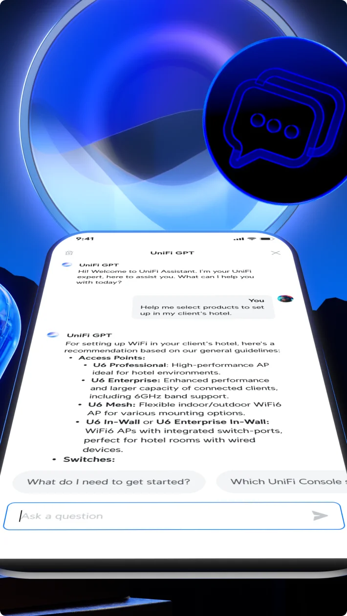 Your AI-Powered
																		UniFi Advisor