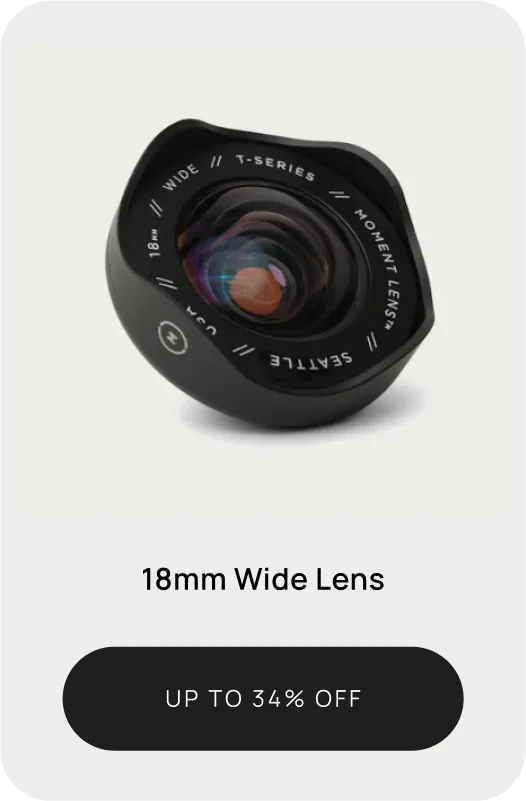 18mm wide lens up to 34% off