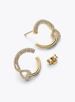 Pandora Infinite Lab-grown Diamond Pavé Open Circle Stud Earrings