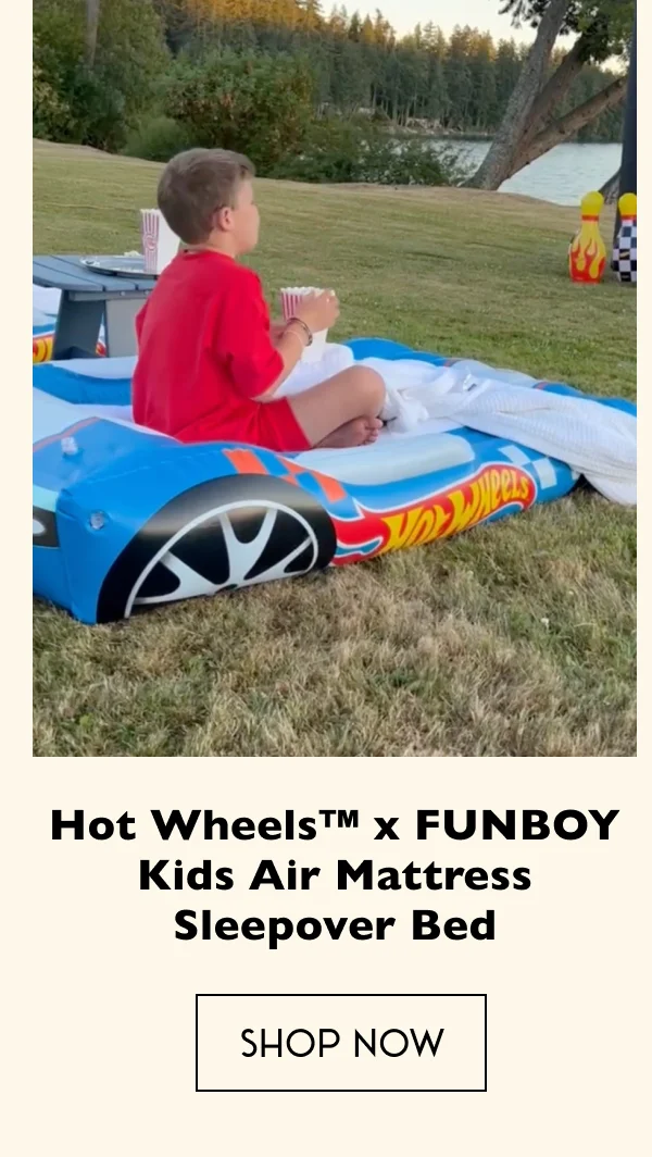 Hot Wheels x FUNBOY Kids Air Mattress Sleepover Bed