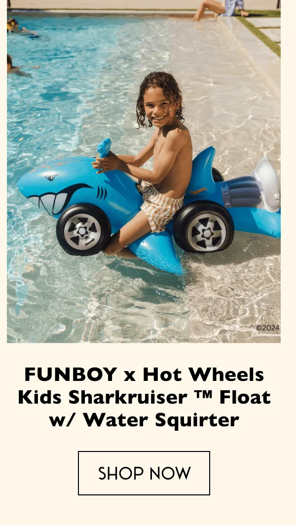 FUNBOY x Hot Wheels Kids Sharktruiser Float w/ Water Squirter