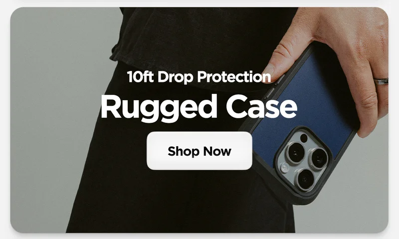 10ft drop protection. Rugged Case for iPhone 16. Atlantic Blue. Shop Now.
