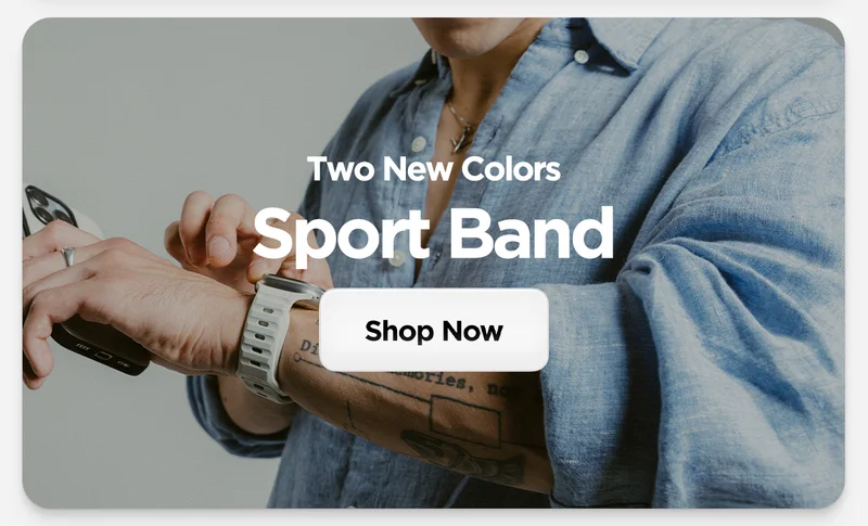 Two New Colors. Sport Band in Stone colorway. Shop Now.