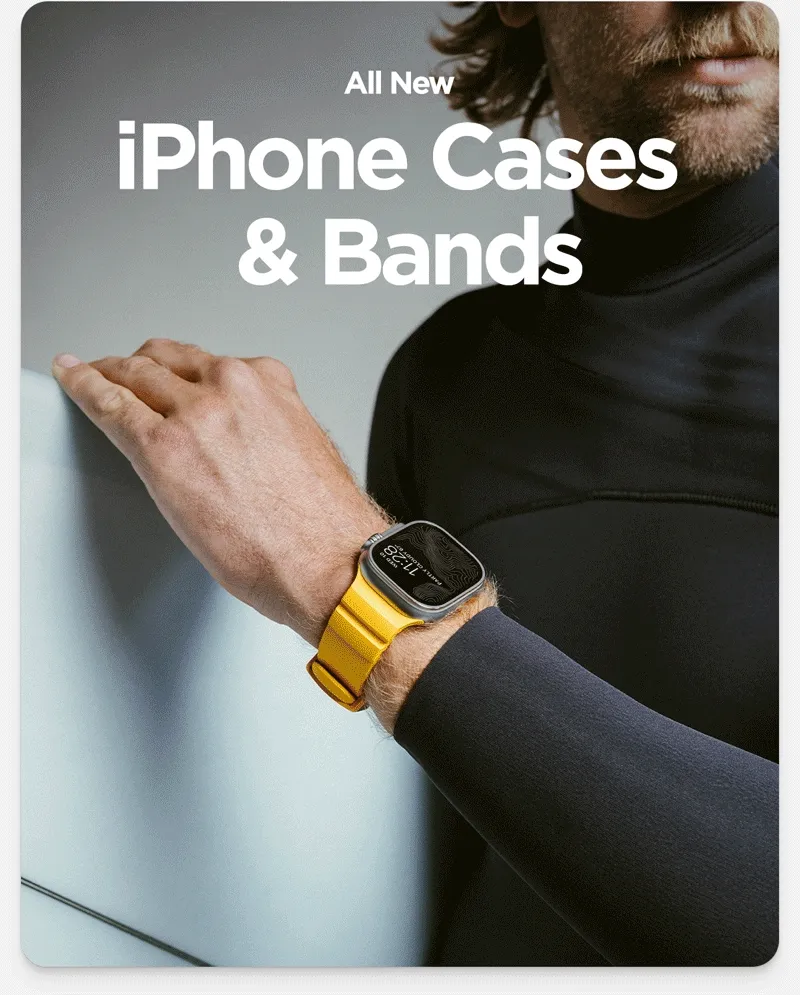 All New iPhone Case & Bands. Rocky Point Band in Sol with Natural Hardware. Horween Leather Folio for iPhone 16. Black Horween Modern Leather Case. Rocky Point Band in Storm. Desert Rugged Case for iPhone 16.