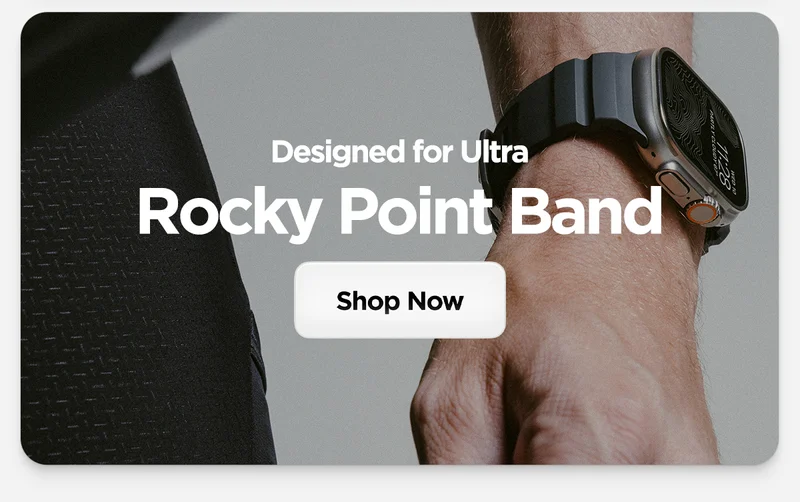 Rocky Point Band Storm with Natural Apple Watch Ultra. Designed for Apple Watch Ultra.