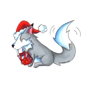 Secret Santa Wolf T-Shirt
