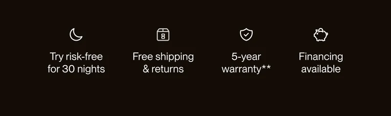 Try risk-free for 30 nights | Free shipping & returns | 5-year warranty
