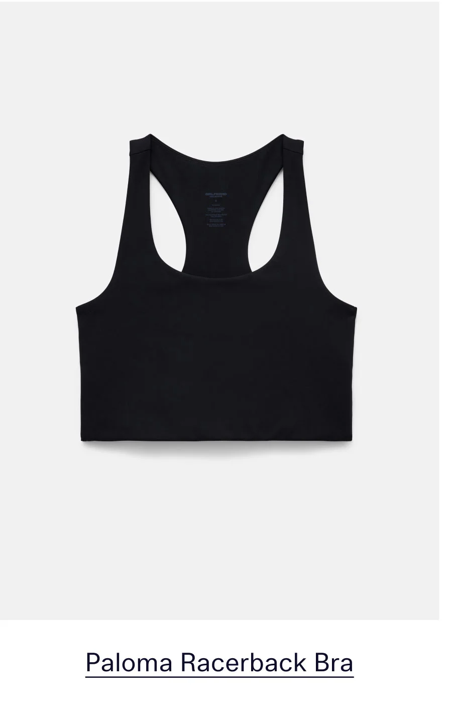 Black Paloma Racerback Bra