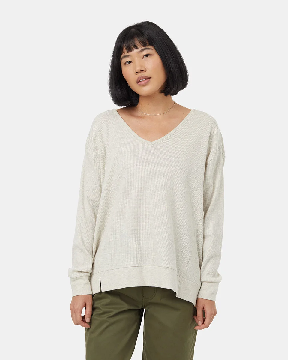 Image of TreeWaffle Deep V-Neck Longsleeve