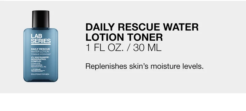 DAILY RESCUE WATER LOTION TONER. | 1 FL OZ. / 30 ML | REPLENISHES SKIN'S MOISTURE LEVELS.