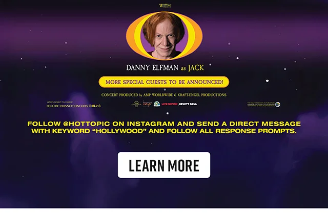 Follow hottopic On Instagram And Send A Direct Message With Keyword Hollywood And Follow All Response Prompts. Learn More