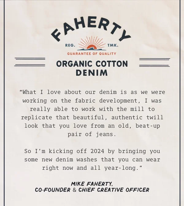 Faherty Organic Cotton Denim