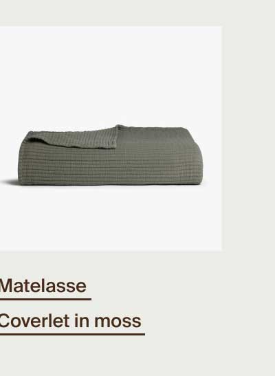 Shop Matelasse Coverlet in Moss