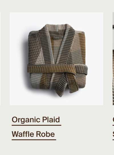 Shop Organic Plaid Waffle Robe