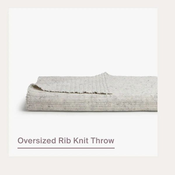 Oversized Rib Knit Throw