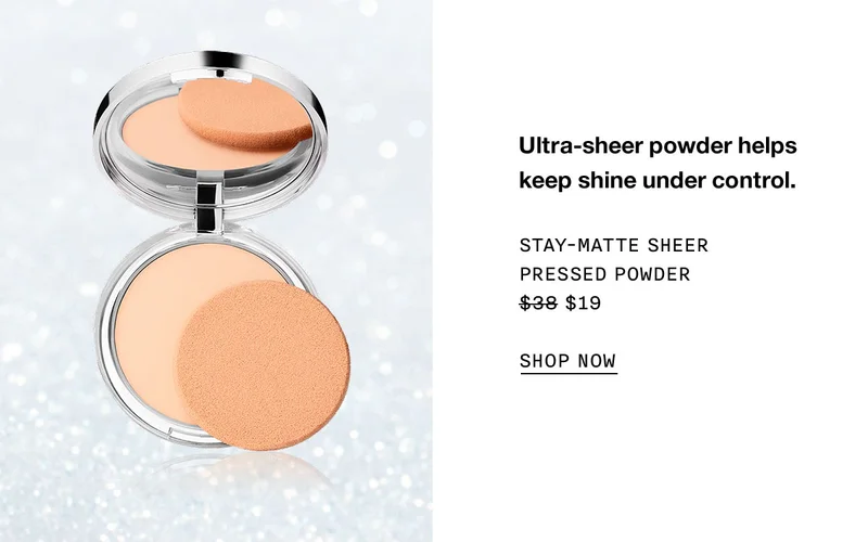Ultra-sheer powder helps keep shine under control. | STAY-MATTE SHEER PRESSED POWDER $19 | SHOP NOW