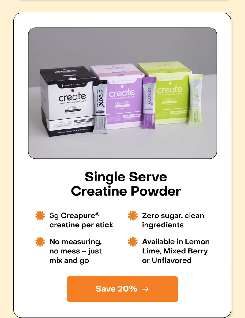 Single Serve Creatine Powder