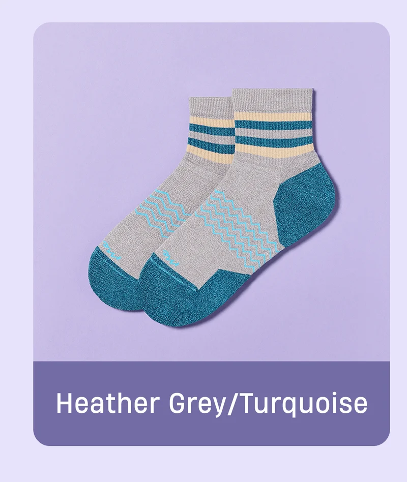 Heather Grey/Turquoise
