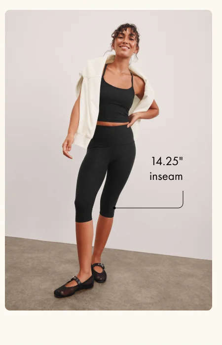 Spacedye Pedal Pusher High Waisted Legging in Darkest Night