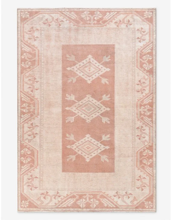 Vintage Turkish Hand-Knotted Wool Rug No. 519, 3'10" X 5' 7"