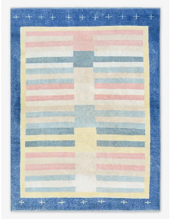 Vintage Turkish Hand-Knotted Wool Rug No. 521, 3' 10" X 5' 1"