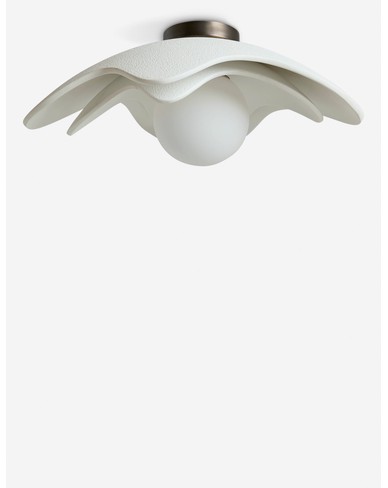 Soft Petal Flush Mount Light by Lolly Lolly Ceramics - Ivory / 22"W