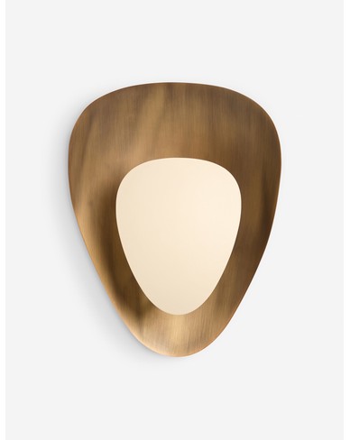 Brevin Sconce-Cream and Antique Brass