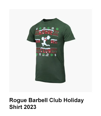 Rogue Barbell Club Holiday Shirt 2023
